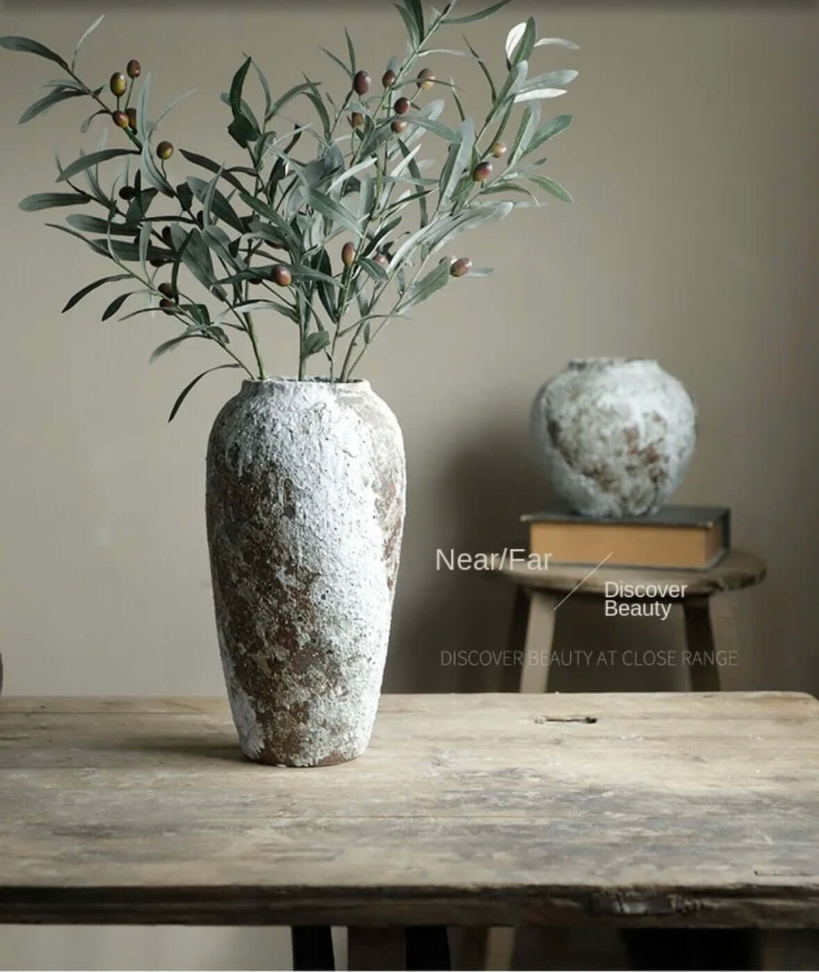 Vasi Grezzi "Resort Retrò" - in ceramica - Adatti per camere da letto e soggiorno