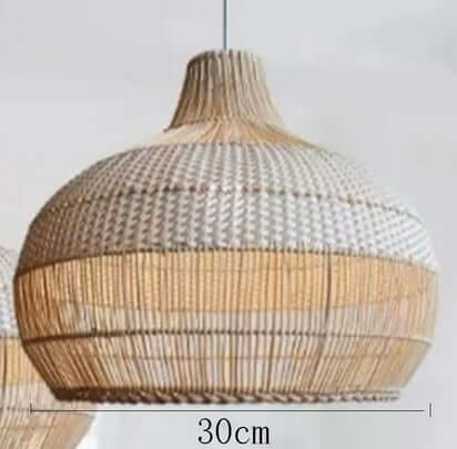 Lampadario "Tulum Resort" - in rattan intrecciato
