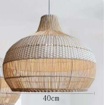 Lampadario "Tulum Resort" - in rattan intrecciato