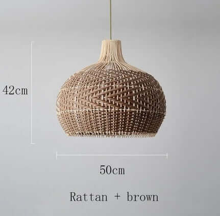 Lampadario "Tulum Resort" - in rattan intrecciato