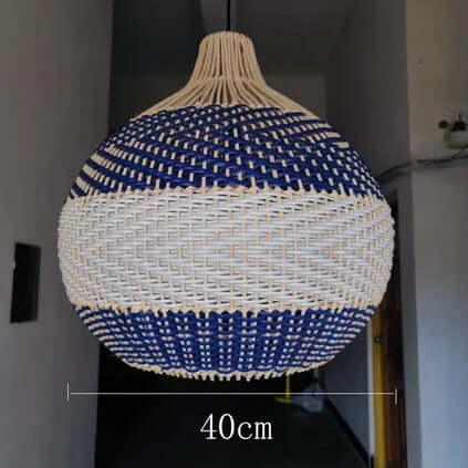 Lampadario "Tulum Resort" - in rattan intrecciato