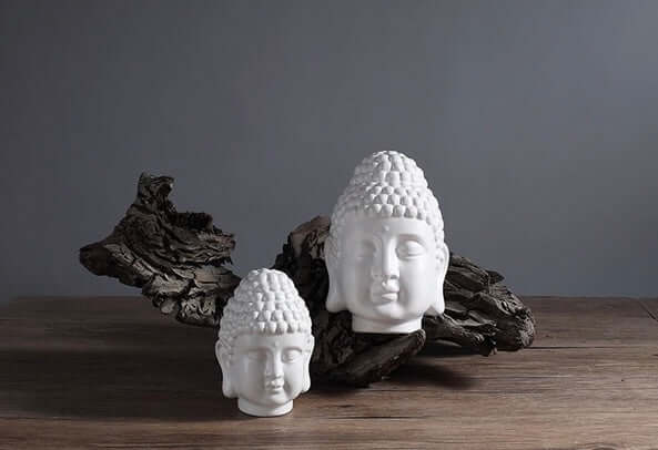 Testa di Buddha "Thai Resort" - in Ceramica Smaltata.