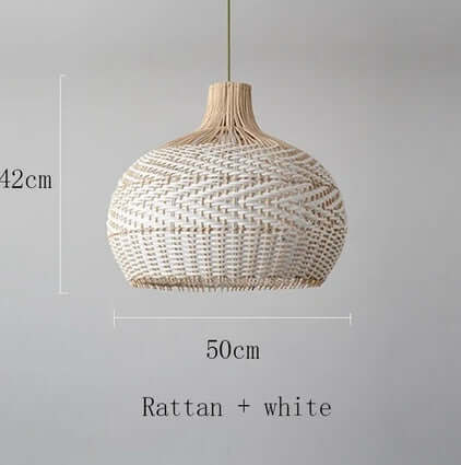 Lampadario "Tulum Resort" - in rattan intrecciato