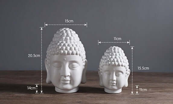 Testa di Buddha "Thai Resort" - in Ceramica Smaltata.