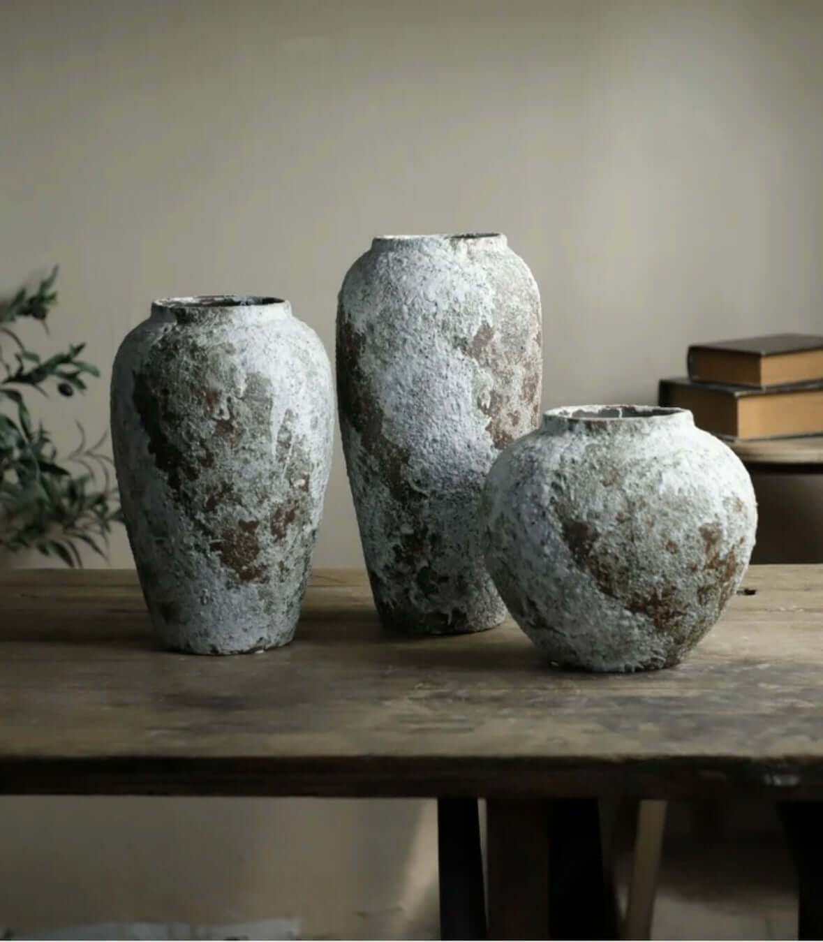 Vasi Grezzi "Resort Retrò" - in ceramica - Adatti per camere da letto e soggiorno