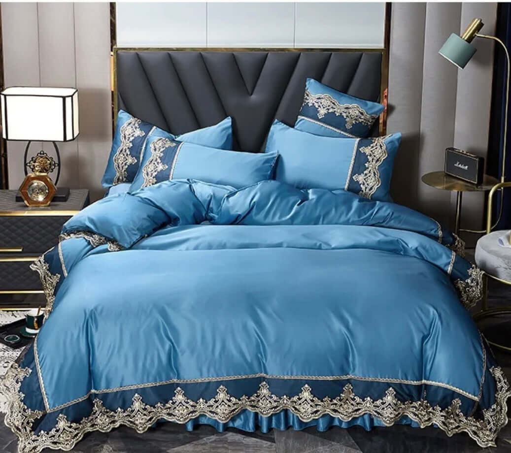 Set Biancheria da Letto "Ricami di Seta Resort" - con squisiti ricami di seta.