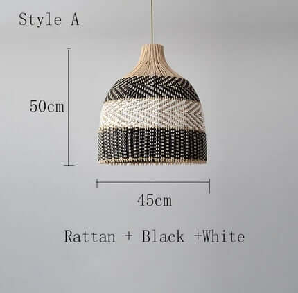 Lampadario "Tulum Resort" - in rattan intrecciato