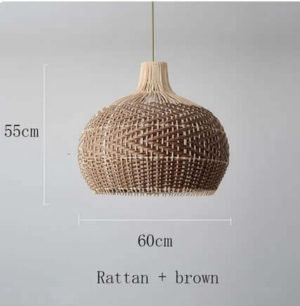 Lampadario "Tulum Resort" - in rattan intrecciato