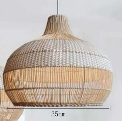 Lampadario "Tulum Resort" - in rattan intrecciato