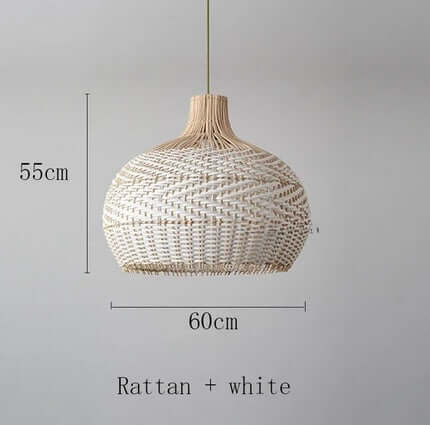 Lampadario "Tulum Resort" - in rattan intrecciato