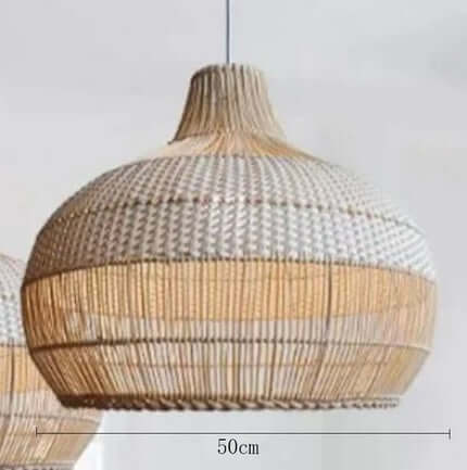 Lampadario "Tulum Resort" - in rattan intrecciato
