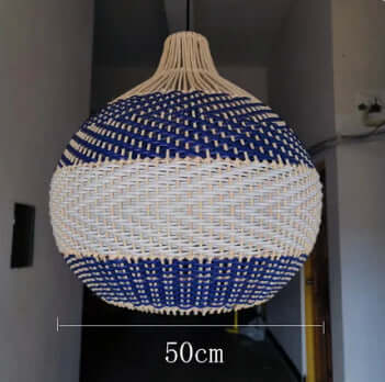 Lampadario "Tulum Resort" - in rattan intrecciato