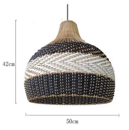 Lampadario "Tulum Resort" - in rattan intrecciato