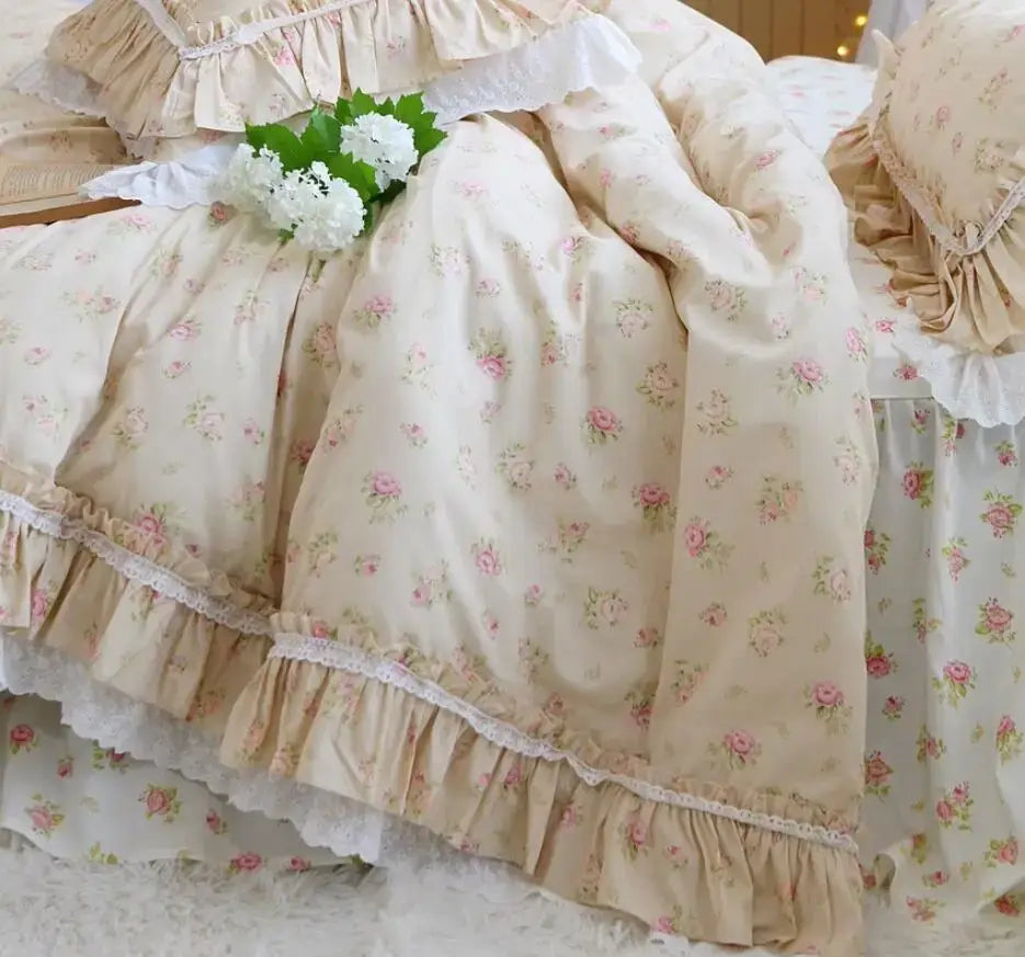 Set Biancheria da Letto "Princess Primerose" - con motivi delicati di rose per un'atmosfera principesca