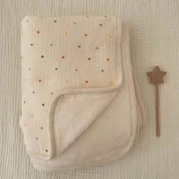 Coperta Invernale "Flora Provence" in fibra di cotone e morbida flanella - per culle