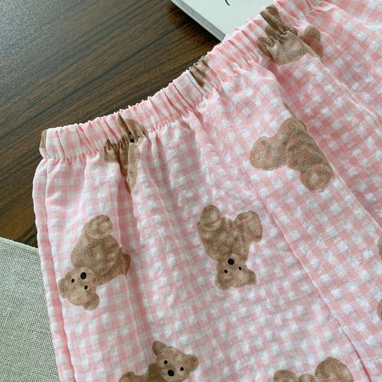 Pigiama "Teddy Quadretti" - in cotone 100% naturale- per bambini da 1-6 anni. Tutti pazzi per la Teddy Mania!