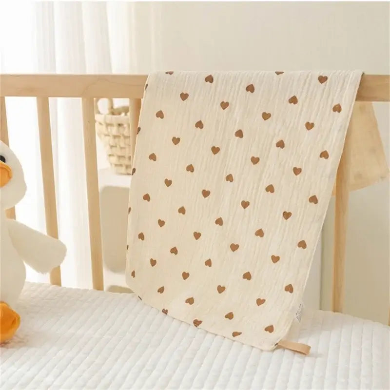 Asciugamano viso del neonato "Cute Touch" in cotone di mossola naturale - disponibile in diverse fantasie