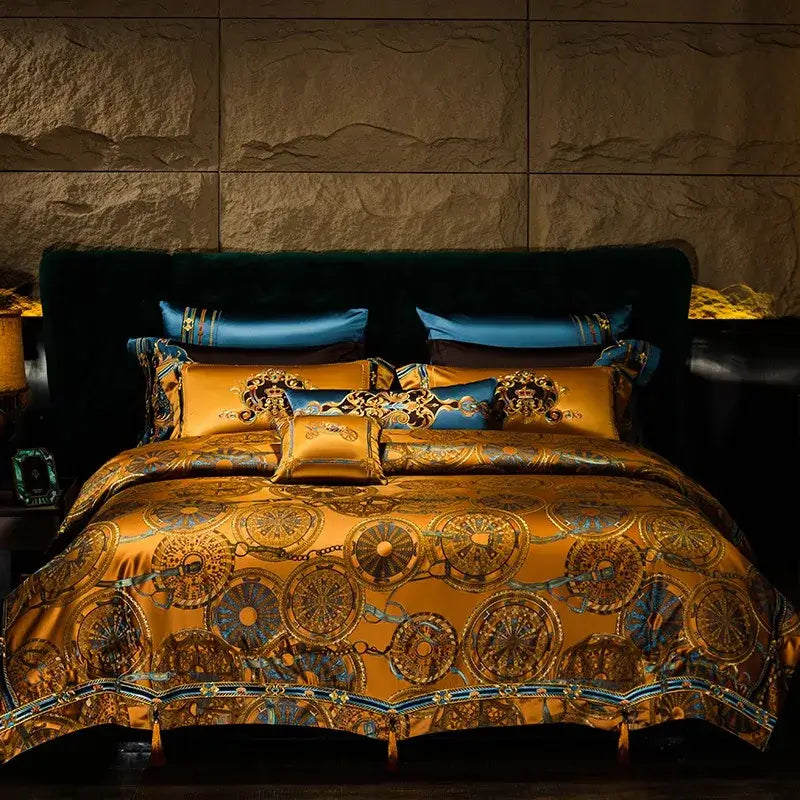 Set Biancheria da Letto "Exotic Safari" - in Saten stampato con Reactive Printing e Tecnologia Colore in stile Jacquard