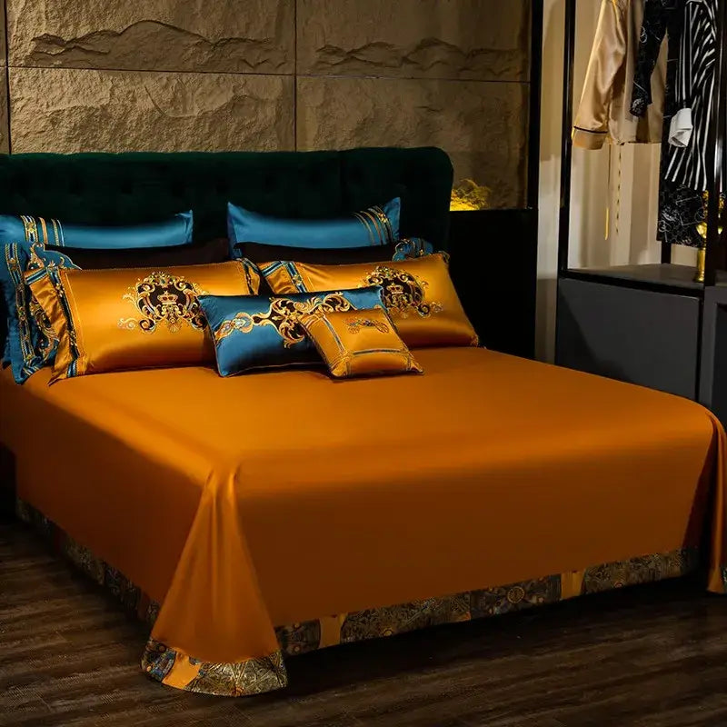 Set Biancheria da Letto "Exotic Safari" - in Saten stampato con Reactive Printing e Tecnologia Colore in stile Jacquard