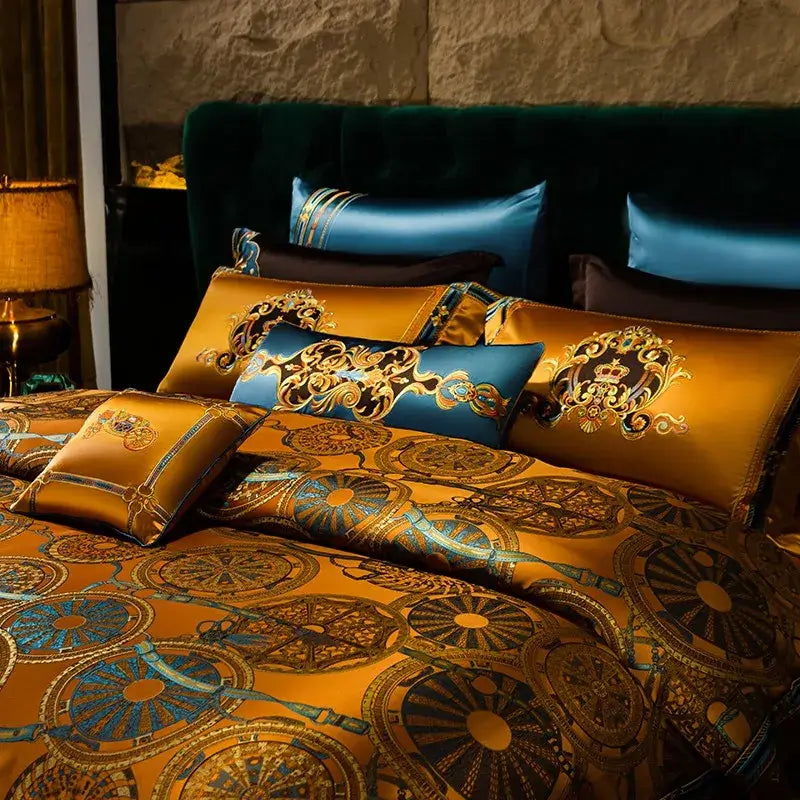 Set Biancheria da Letto "Exotic Safari" - in Saten stampato con Reactive Printing e Tecnologia Colore in stile Jacquard