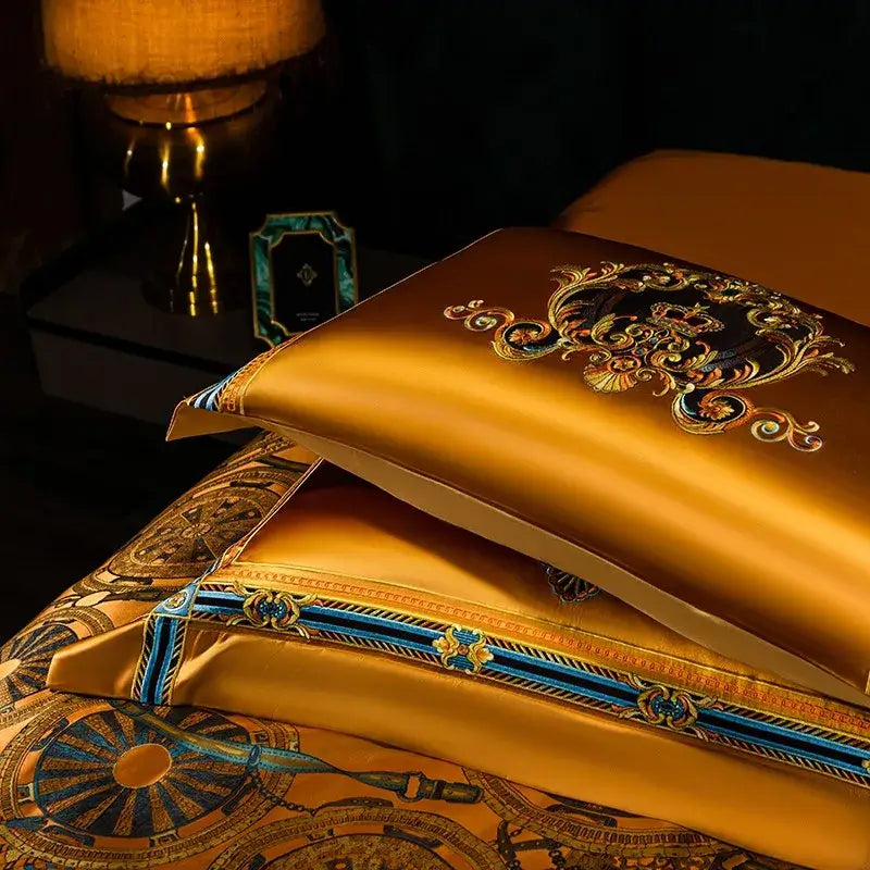 Set Biancheria da Letto "Exotic Safari" - in Saten stampato con Reactive Printing e Tecnologia Colore in stile Jacquard