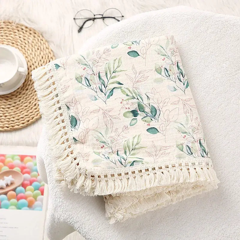 Coperta Estiva "Cotton Summer Teddy" - per neonati da 0-6 mesi in cotone di mossola naturale