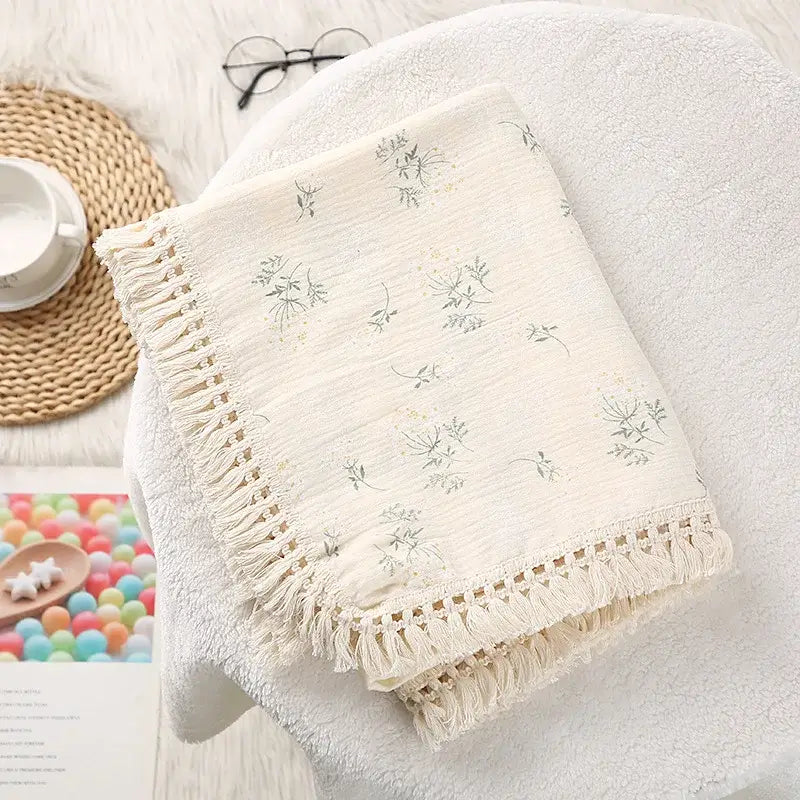 Coperta Estiva "Cotton Summer Teddy" - per neonati da 0-6 mesi in cotone di mossola naturale