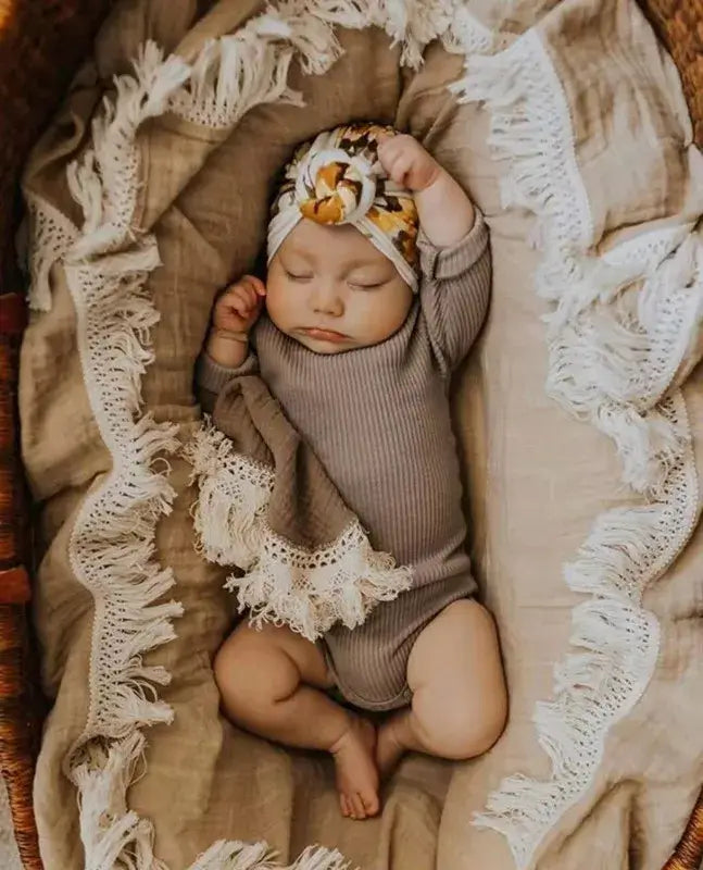 Coperta Estiva "Cotton Summer Teddy" - per neonati da 0-6 mesi in cotone di mossola naturale