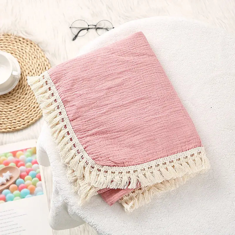 Coperta Estiva "Cotton Summer Teddy" - per neonati da 0-6 mesi in cotone di mossola naturale