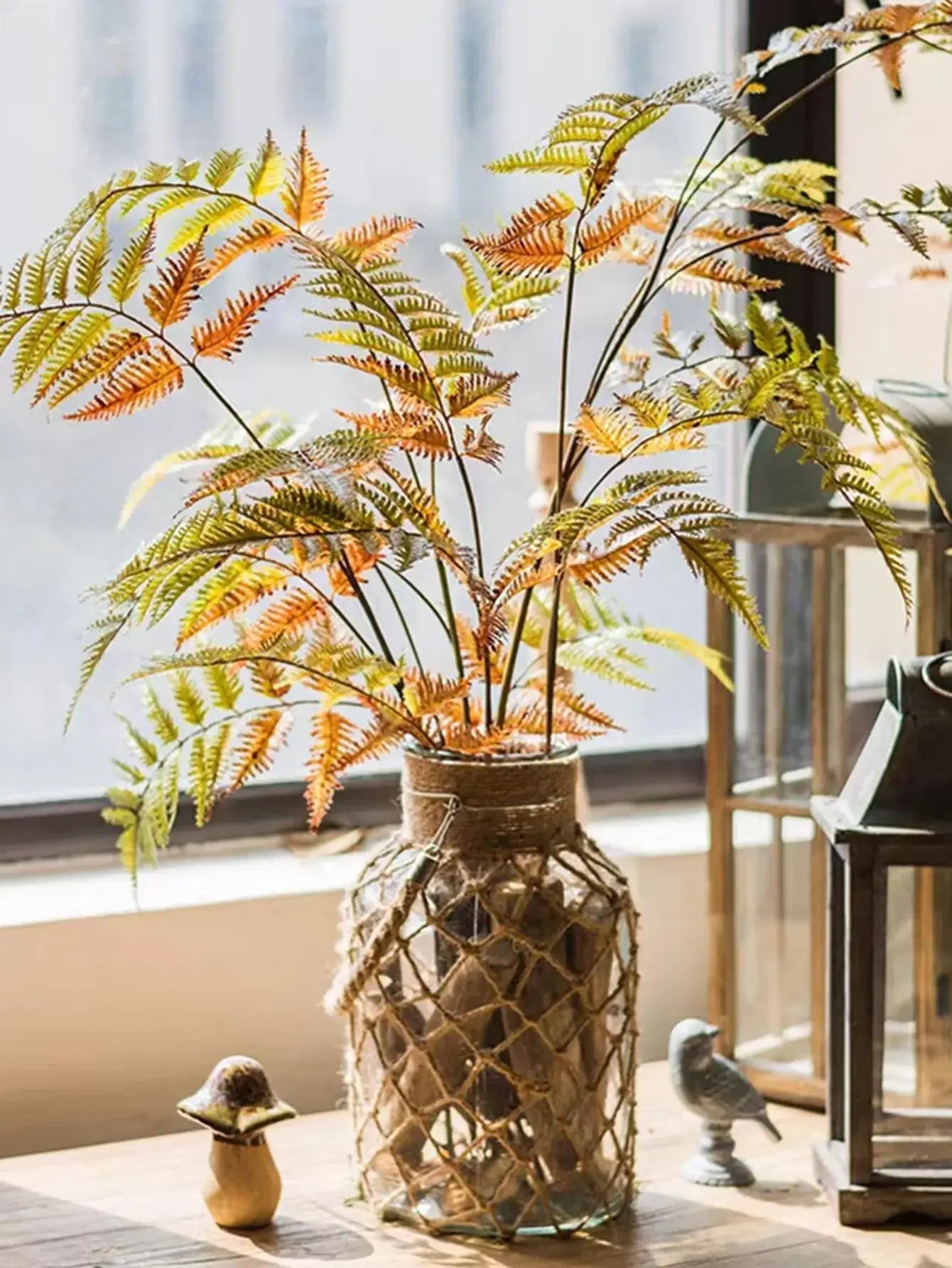 Vaso di Vetro "Intrecciato Safari" - in vetro soffiato e corda decorativa intrecciata. Ti porterà le sensazioni del mare e del selvaggio!