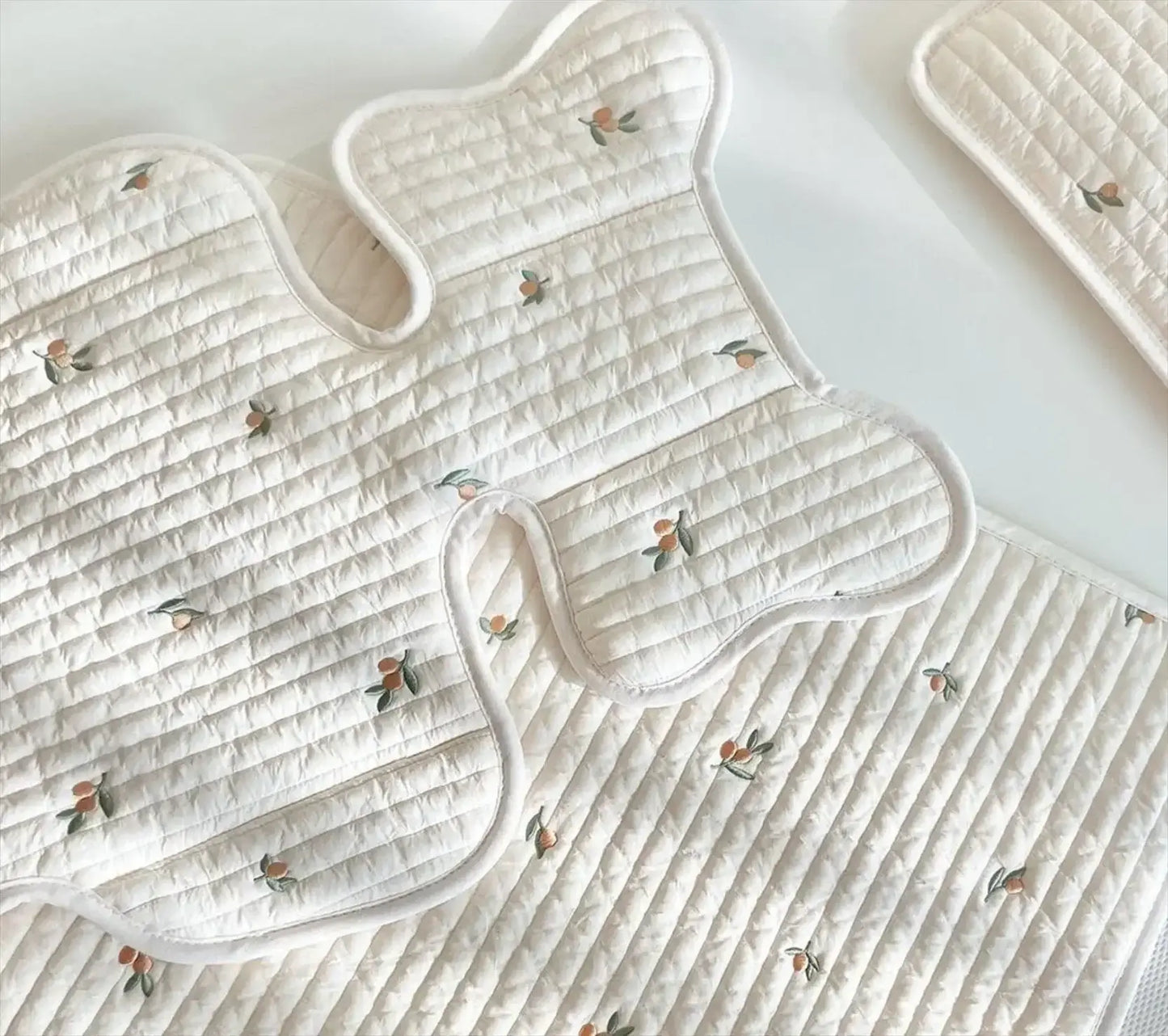 Fodera Traspirante "Teddi Ricami Summer" per passeggino - in cotone naturale traspirante perfetto per l'Estate