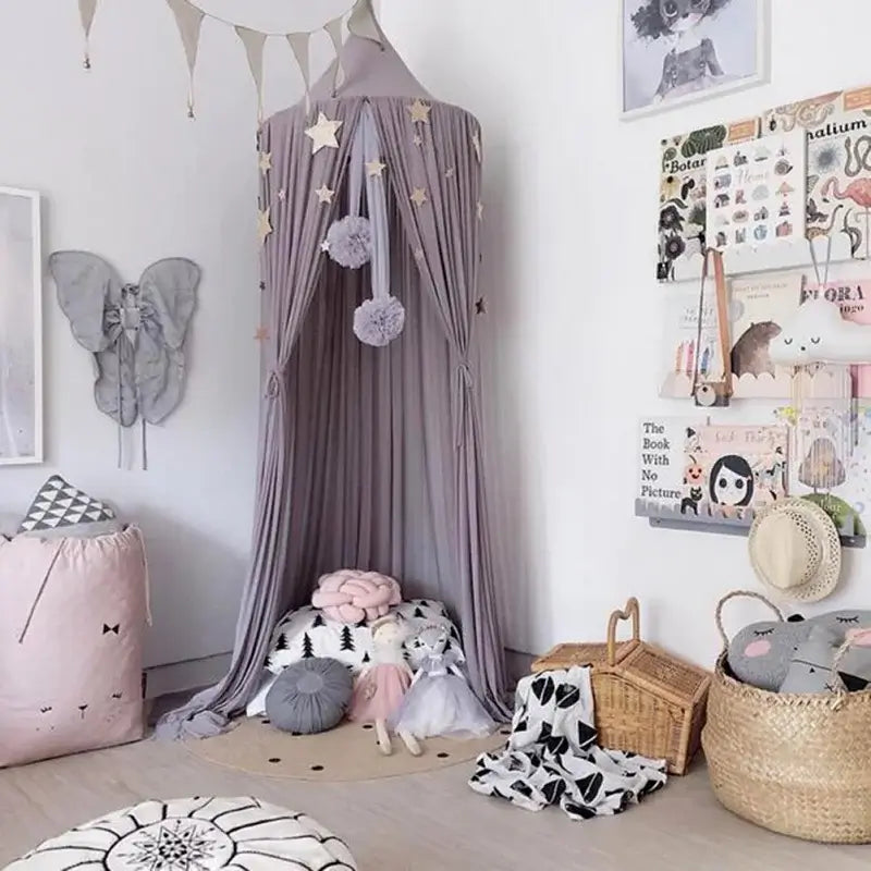 Pom Pom Morbidoso in Chiffon - Elemento decorativo culla e Zanzariera