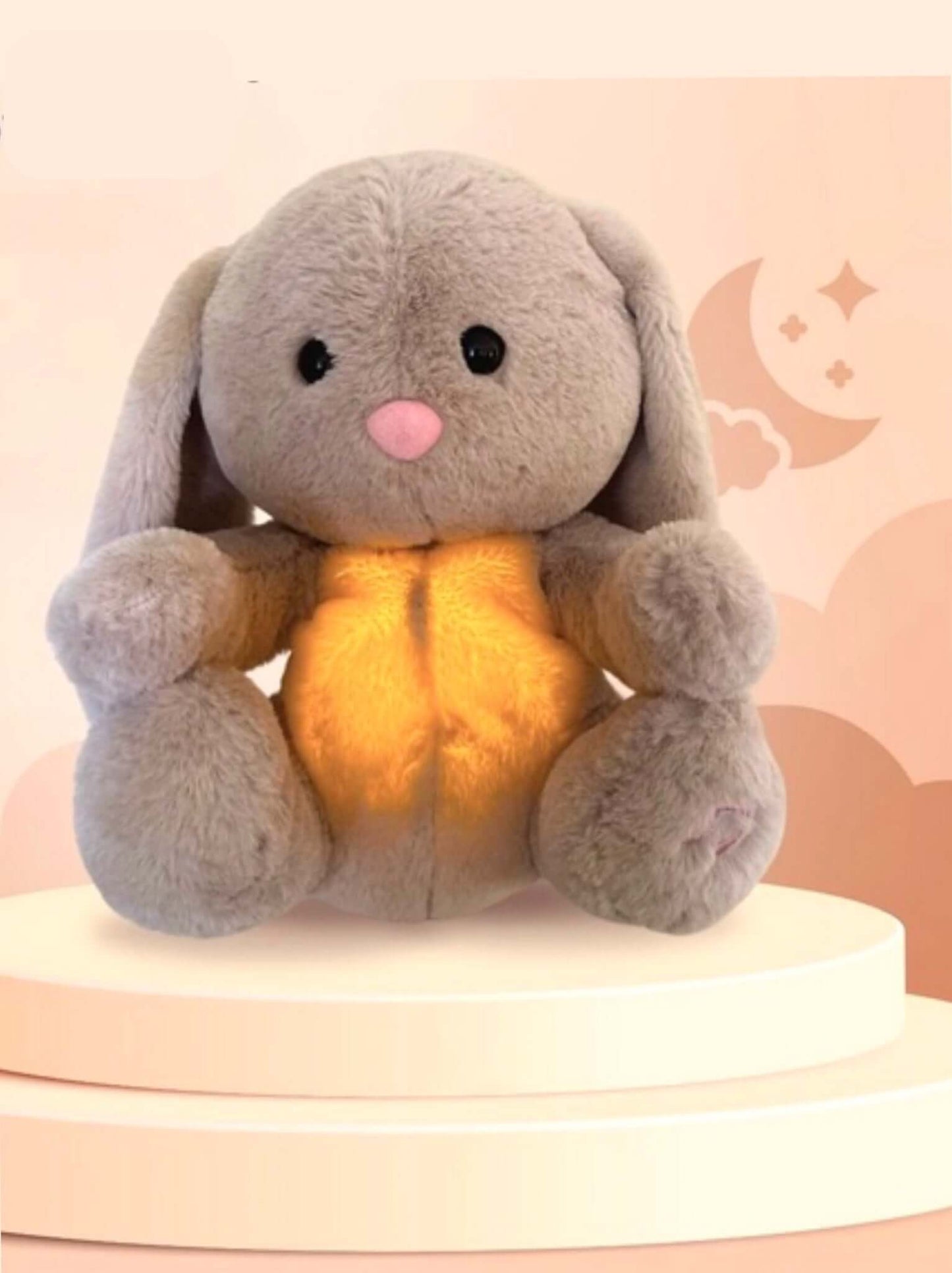 Peluche Coniglio "Battito e Respiro" - Il tuo bambino non si sentirà mai più solo