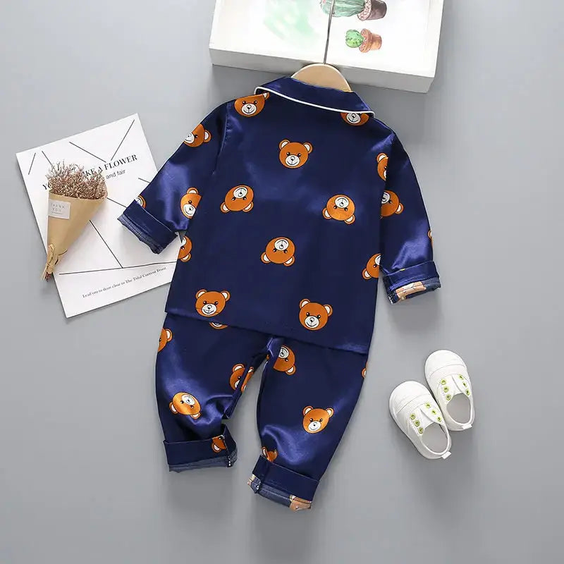 Pigiama "Baby-Boss Teddy" - Solo per piccoli Lord già con un tocco di stile dai primi mesi! - da 4 mesi a 3 anni