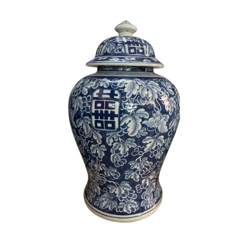 Blu Vaso Ampolla "Cina Resort" - Vaso di Porcellana Tradizionale Blu Cinese - l'Oriente arriva direttamente a casa sua al massimo della sua eleganza senza tempo.