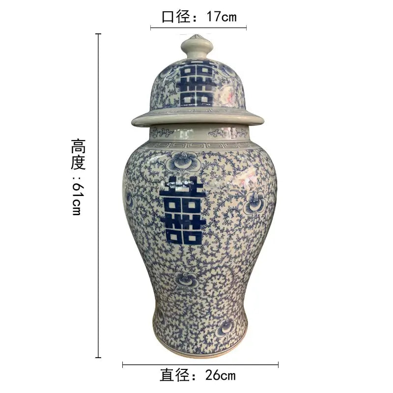 Blu Vaso Ampolla "Cina Resort" - Vaso di Porcellana Tradizionale Blu Cinese - l'Oriente arriva direttamente a casa sua al massimo della sua eleganza senza tempo.