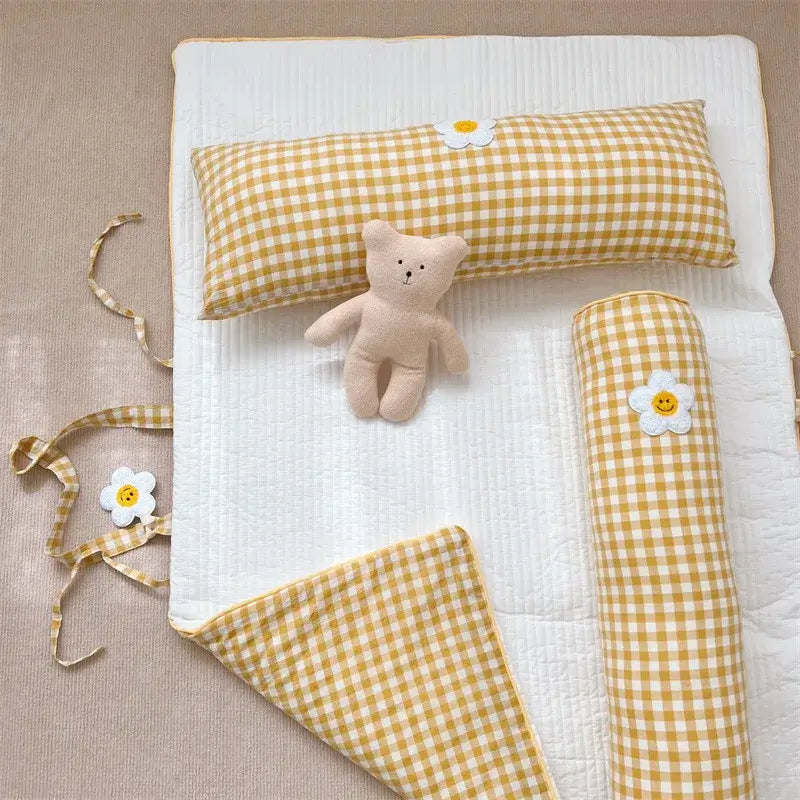 Materasso-Borsa Portatile "Cute Teddy Furry" per Culla e Lettino - in cotone naturale