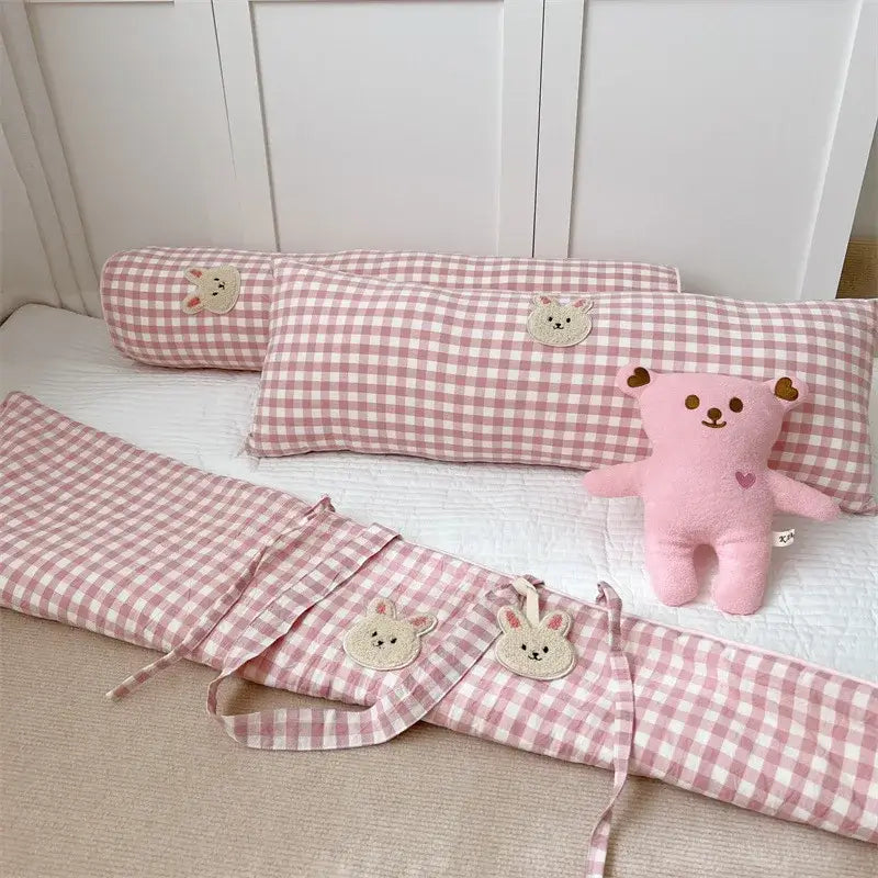 Materasso-Borsa Portatile "Cute Teddy Furry" per Culla e Lettino - in cotone naturale