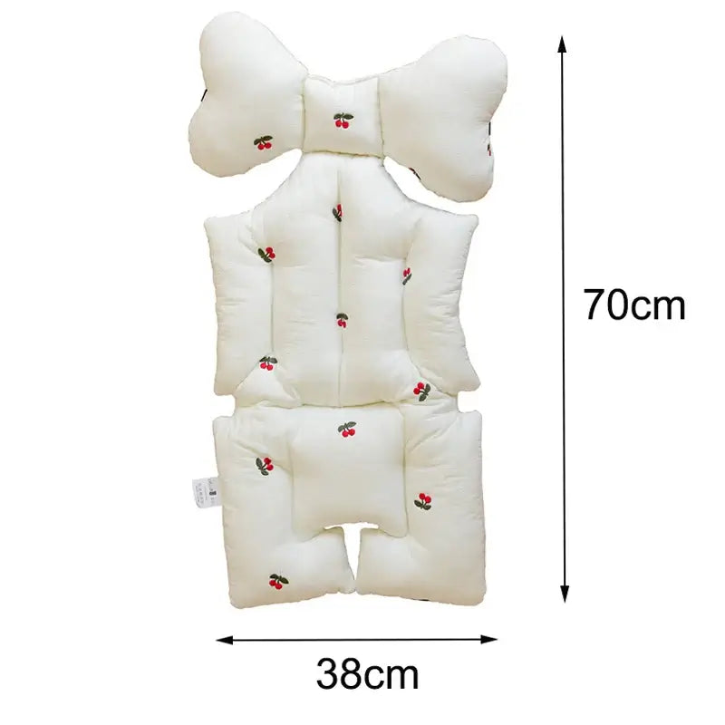 Cuscino per Passeggino "Teddy Ricami" - extra confort garantito durante le passeggiate più lunghe - 70x35 cm