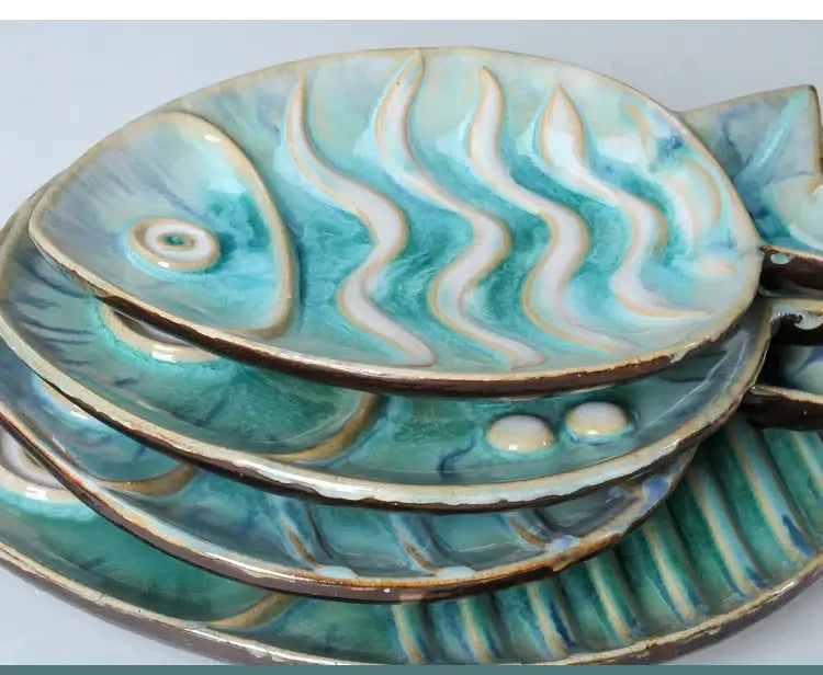 Decorazione da Parete "Pesci Bonifacio" - in Ceramica con rappresentazione astratta.