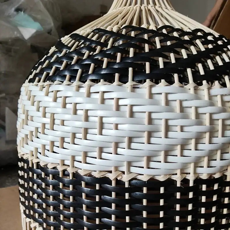 Lampadario "Tulum Resort" - in rattan intrecciato