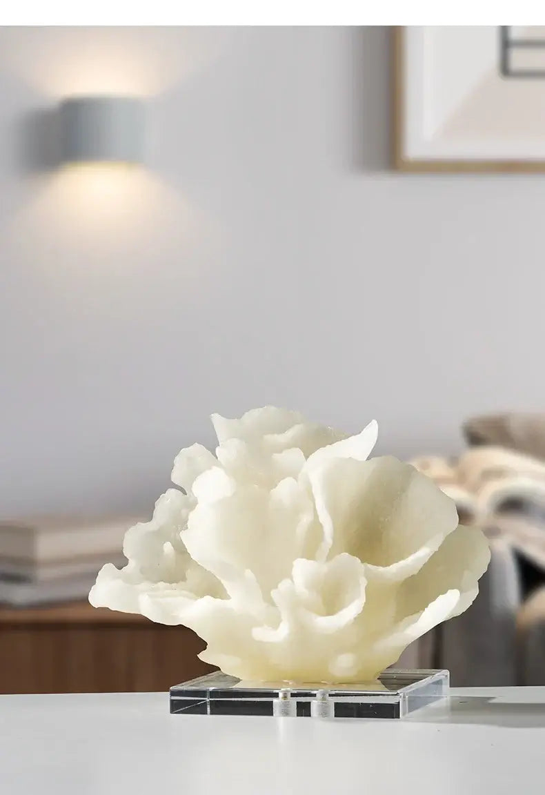Fermaoggetti "Corallo Rosso Cannes" - Corallo Sintetico in Resina Acrilica su base acrilica Trasparente.