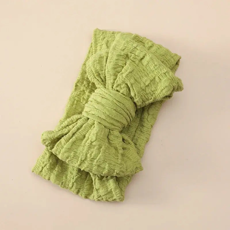 Fascetta per capelli "Baby Bow" - in cotone elastico per neonato da 0-6 mesi