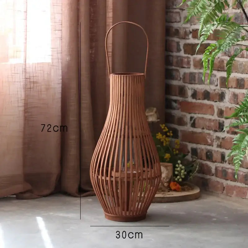 Porta Candele Oversize "Bambù Safari" - in legno di Bambù è design Nordico.