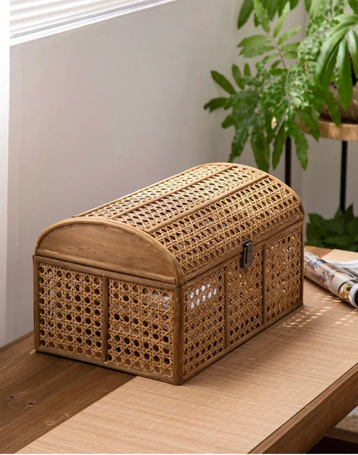 Baule in Rattan Multiuso "Exotic Safari" - in Rattan intecciato.