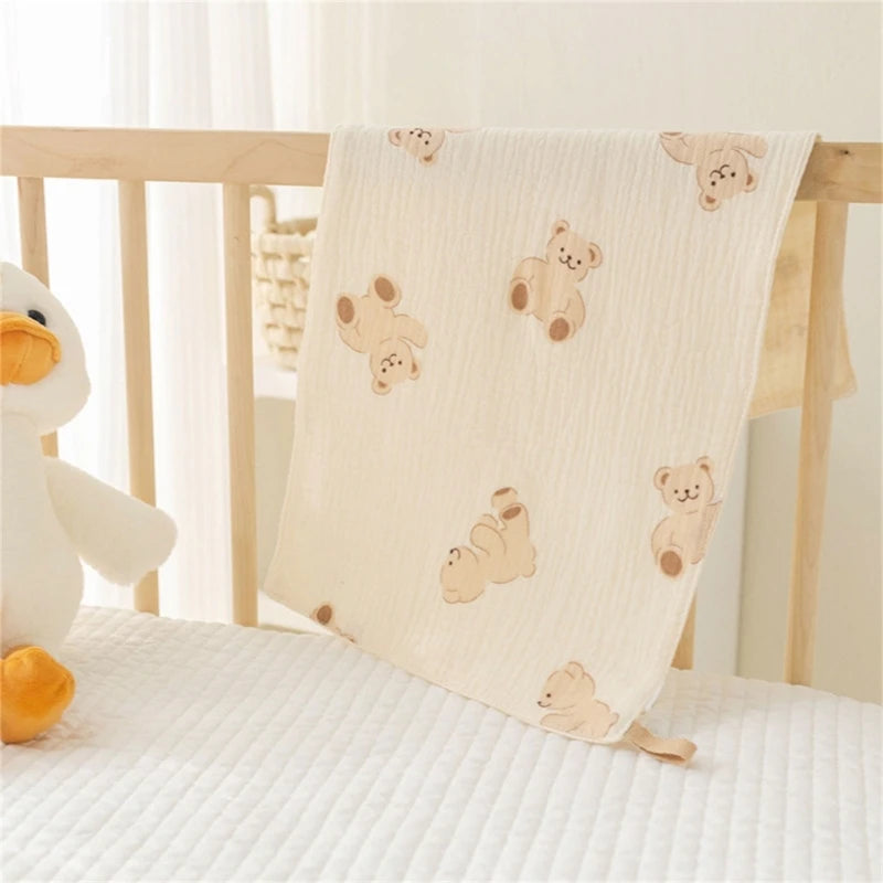 Asciugamano viso del neonato "Cute Touch" in cotone di mossola naturale - disponibile in diverse fantasie