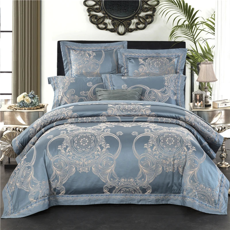 Set Biancheria da Letto "Jacquard Resort" - in seta di raso stile jackard.