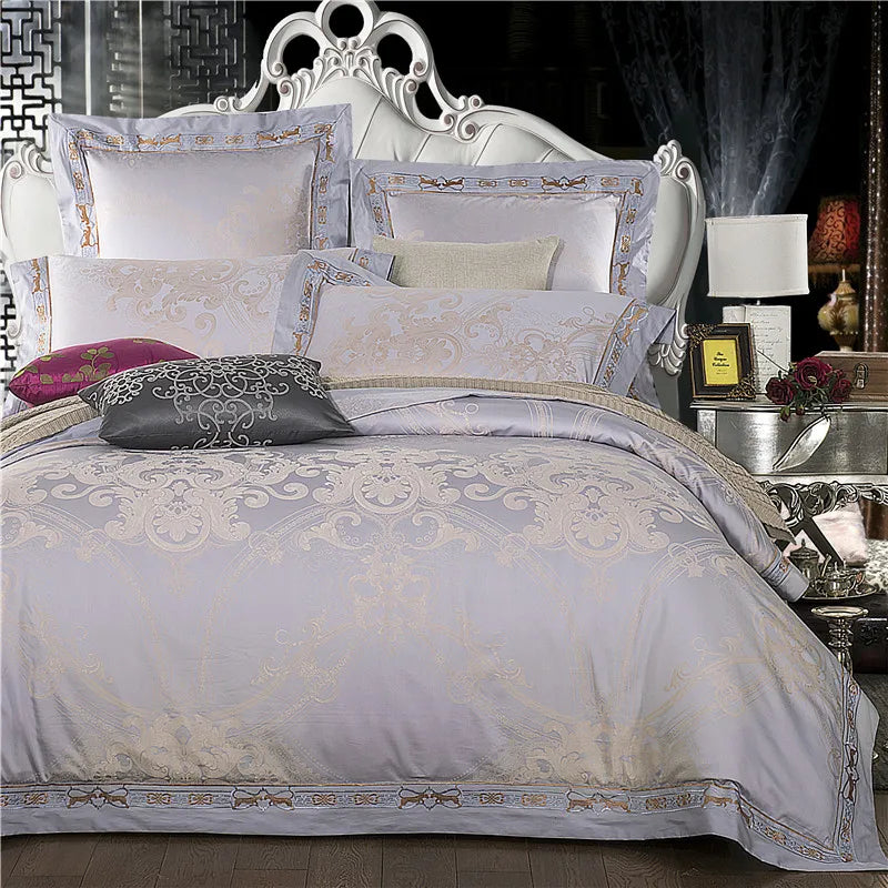 Set Biancheria da Letto "Jacquard Resort" - in seta di raso stile jackard.