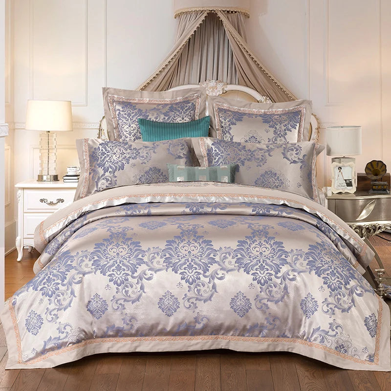 Set Biancheria da Letto "Jacquard Resort" - in seta di raso stile jackard.