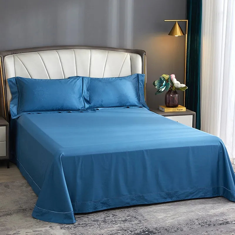 Set Biancheria da Letto "Mykonos Resort" - in Cotone Egiziano naturale in stile Jacquard